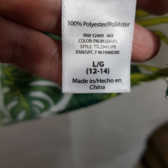 Leafy Multi Color Tank Top Large - Picture 6 of 7